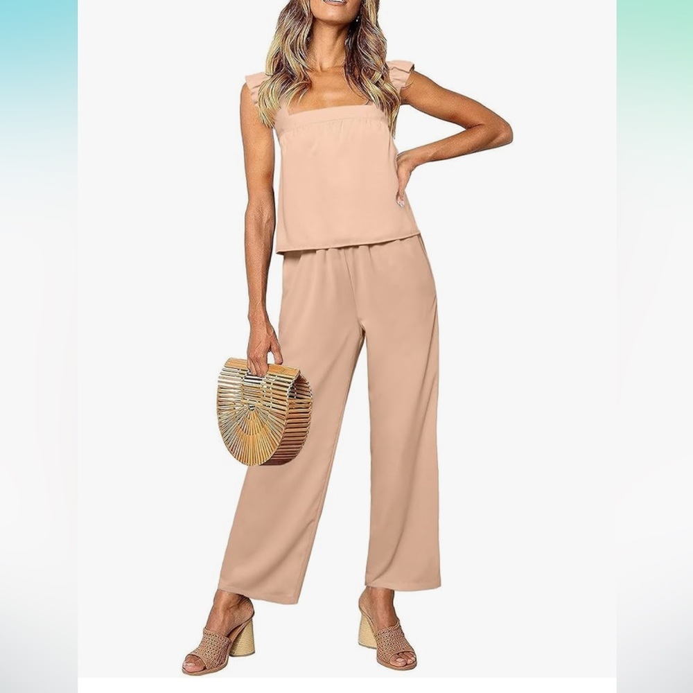 Tan Women's Two Piece Set